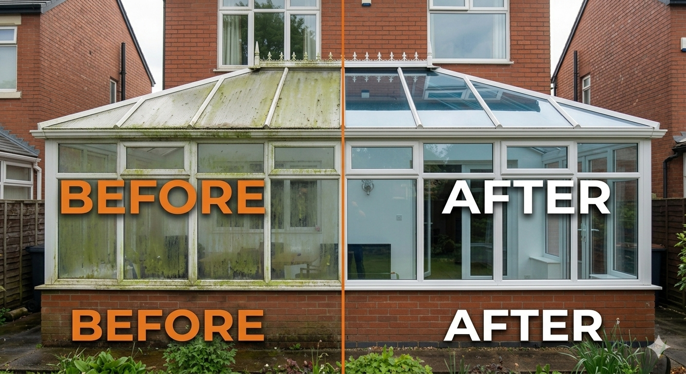 Conservatory and fascia cleaning service Manchester